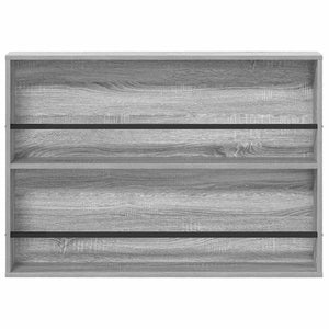 Magazinregal 2er-Set Grau Sonoma 100x70 cm