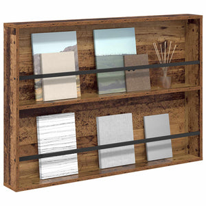 Wand-Zeitschriftenregal Altholz 100x70 cm
