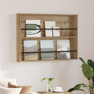 Wand-Magazinregal Artisan Eiche 100x70 cm