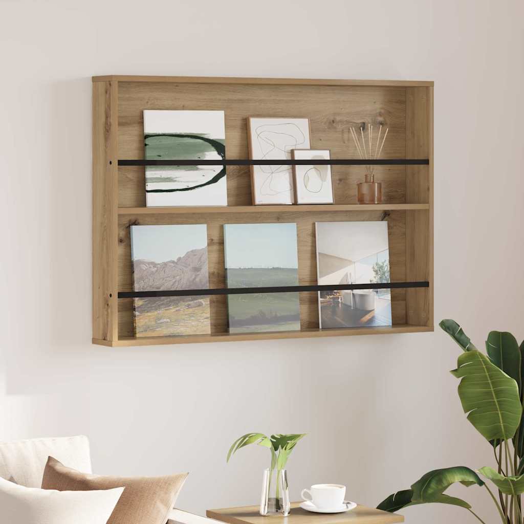 Wand-Magazinregal Artisan Eiche 100x70 cm