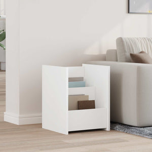 vidaXL Étagère de rangement avec étagère Blanc 35 x 35 x 45 cm Bois d'ingénierie