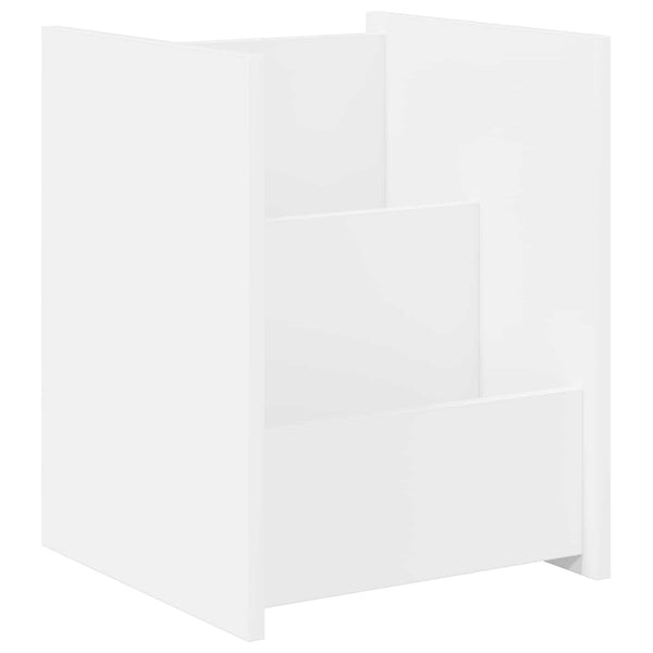 vidaXL Étagère de rangement avec étagère Blanc 35 x 35 x 45 cm Bois d'ingénierie