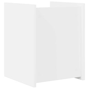 vidaXL Étagère de rangement avec étagère Blanc 35 x 35 x 45 cm Bois d'ingénierie