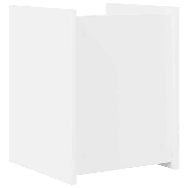 vidaXL Étagère de rangement avec étagère Blanc 35 x 35 x 45 cm Bois d'ingénierie