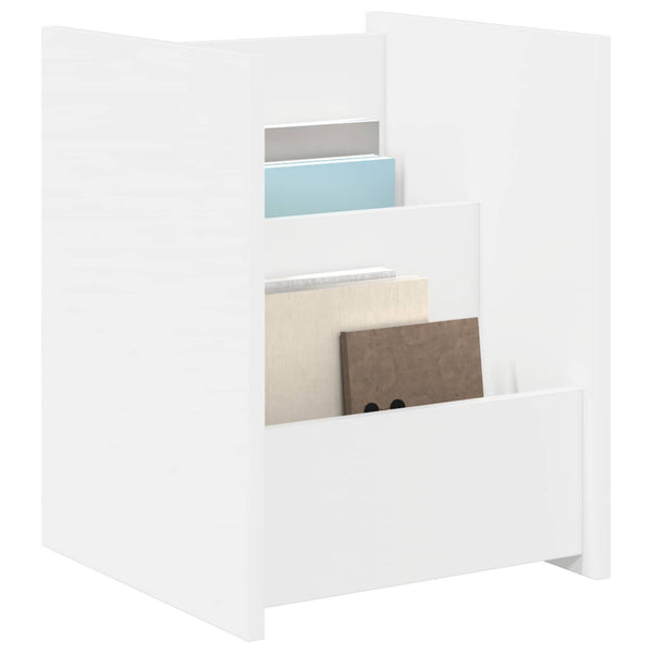 vidaXL Étagère de rangement avec étagère Blanc 35 x 35 x 45 cm Bois d'ingénierie