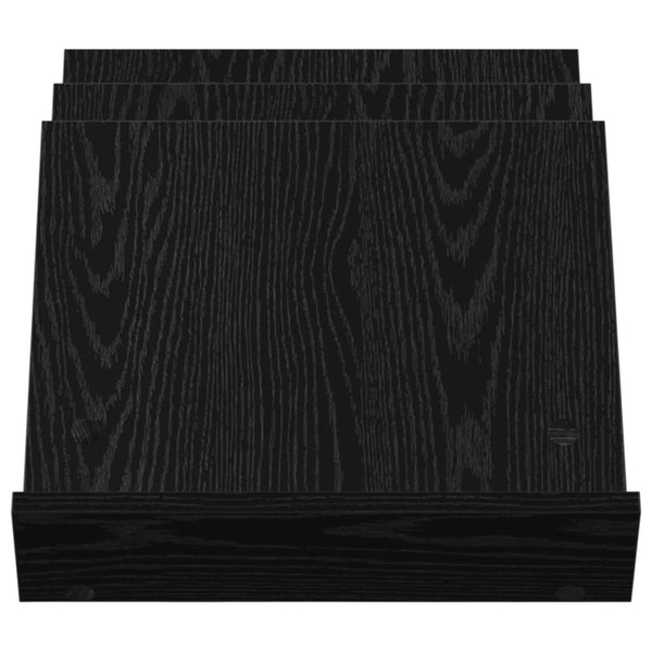 Magazinregal Schwarz Eiche 53x40x28,5 cm
