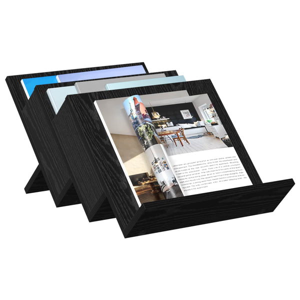 Magazinregal Schwarz Eiche 53x40x28,5 cm