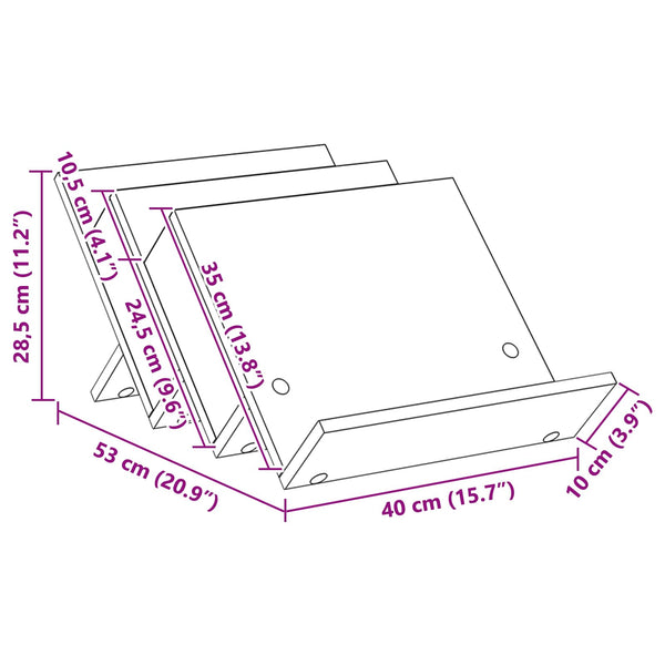 Magazinregal Sonoma-Eiche 53x40x28,5 cm