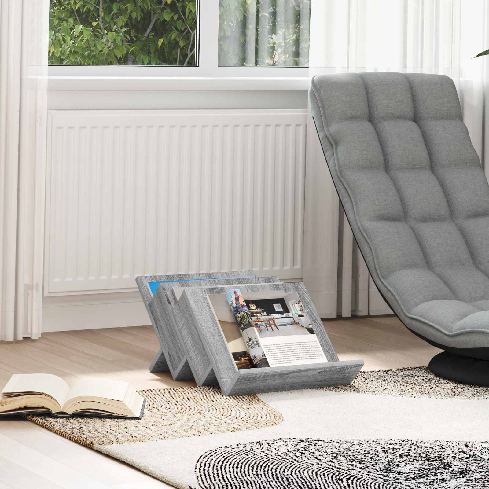 Magazinregal Sonoma Grau 53x40x28,5 cm