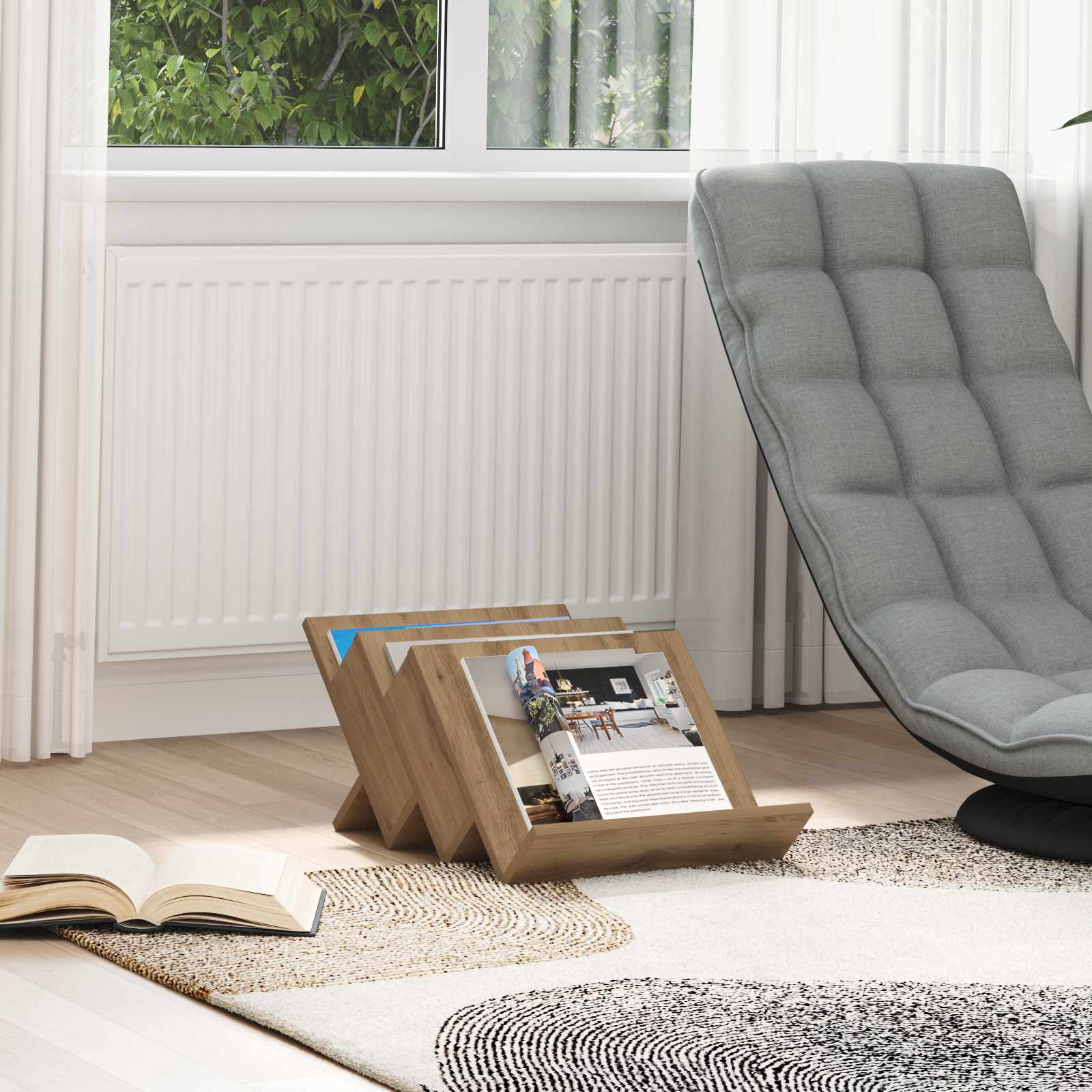 Magazinregal Artisan Eiche 53x40x28,5 cm