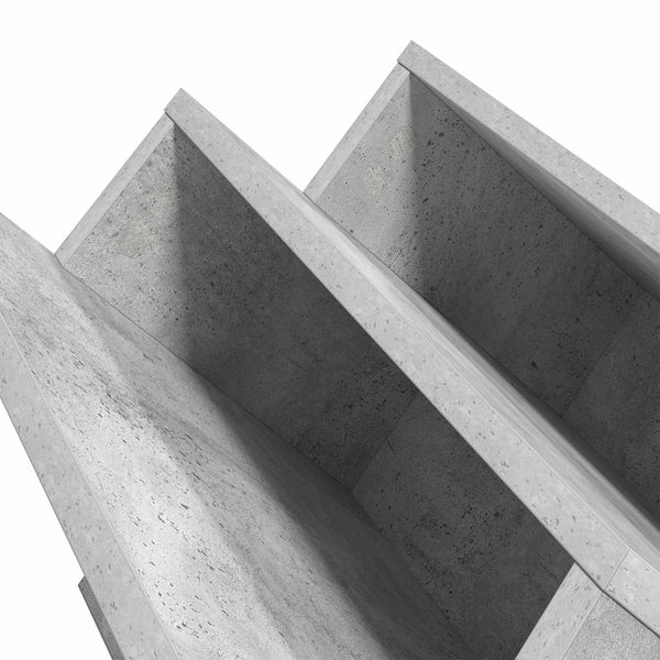 Magazinregal Beton Grau 65 cm