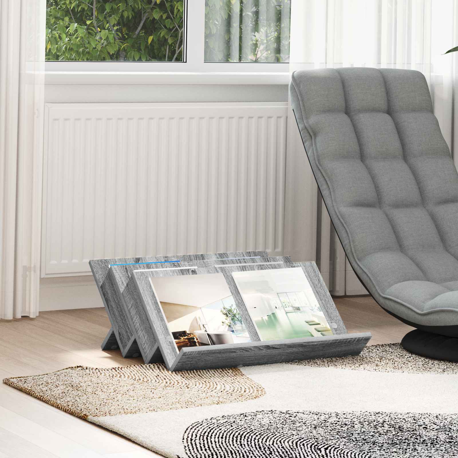 Magazinregal Sonoma Grau 65x53x28,5 cm