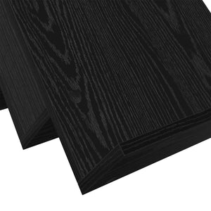 Magazinregal Schwarz Eichen-Optik