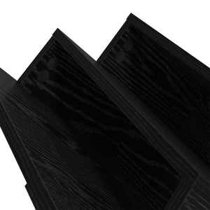 Magazinregal Schwarz Eichen-Optik