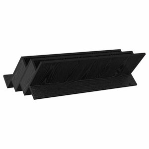 Magazinregal Schwarz Eichen-Optik