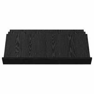 Magazinregal Schwarz Eichen-Optik