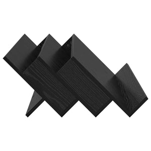 Magazinregal Schwarz Eichen-Optik