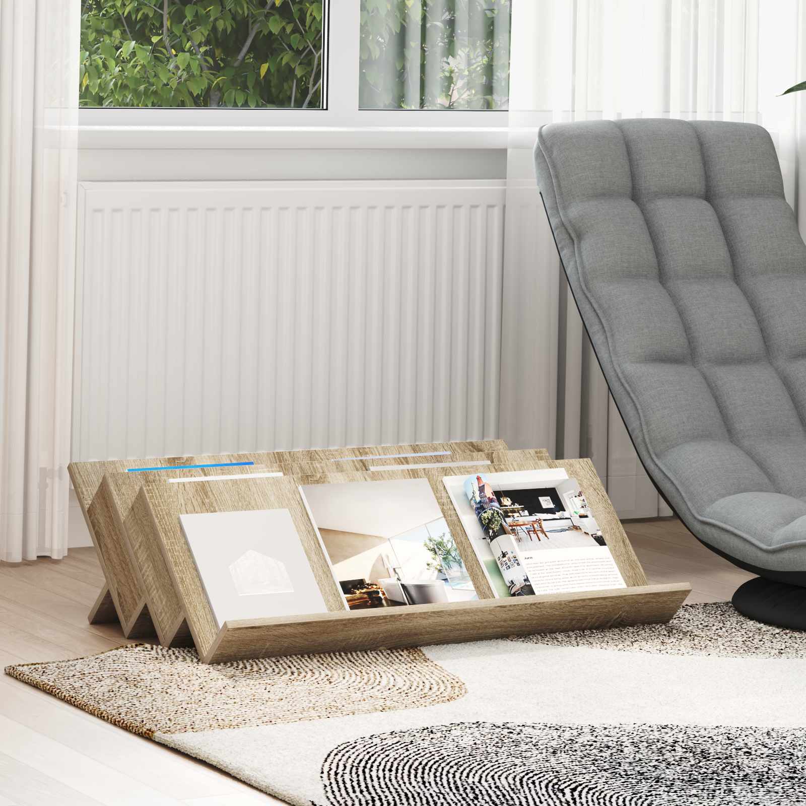 Magazinregal Sonoma Eiche 90 cm