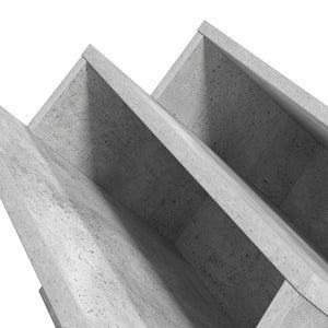 Graues Magazinregal Beton-Optik 90cm