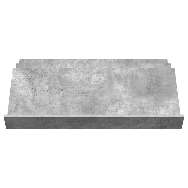 Graues Magazinregal Beton-Optik 90cm