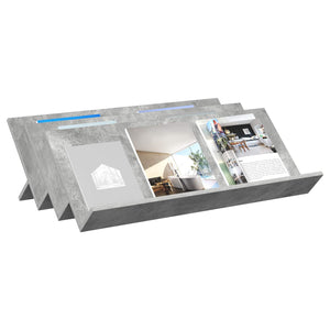 Graues Magazinregal Beton-Optik 90cm