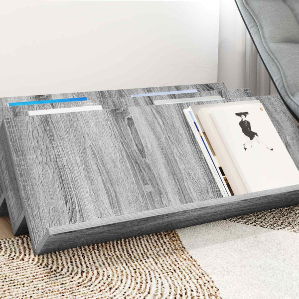 Graues Magazinregal Sonoma, 90 cm