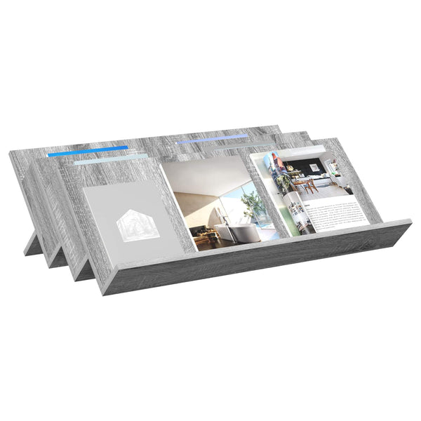 Graues Magazinregal Sonoma, 90 cm