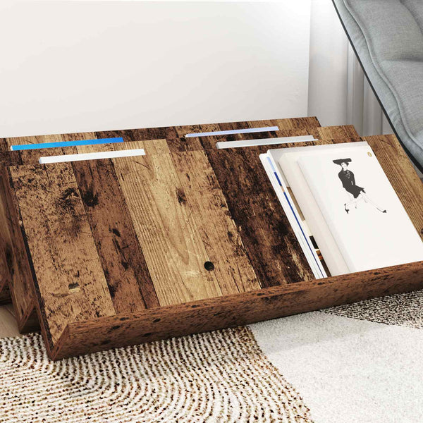 Zeitschriftenregal Altholz 90 cm