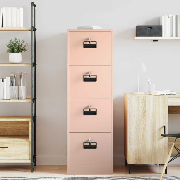 Rosa Aktenschrank, 2er-Set