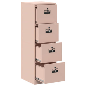 Rosa Aktenschrank, 2er-Set