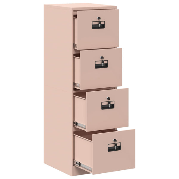 Rosa Aktenschrank, 2er-Set