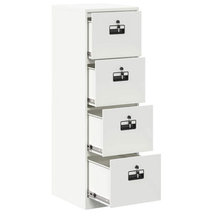 Aktenschrank, 2er Set, Weiß, Stahl