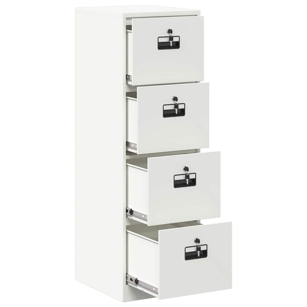 Aktenschrank, 2er Set, Weiß, Stahl