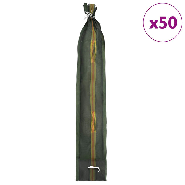 Sandsäcke 50 Stk. Dunkelgrün 120x27cm HDPE