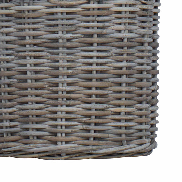 Graue Rattan Blumentopf Körbchen 2er-Set