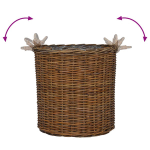 Blumentopf Körbchen 2er Set Braun Rattan