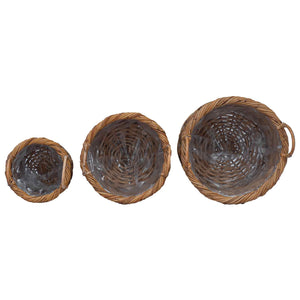 Kubu Rattan Blumentopfkörbe 3er Set