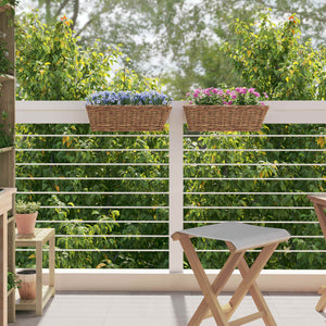 Hängender Blumentopf Korb Braun 2er-Set