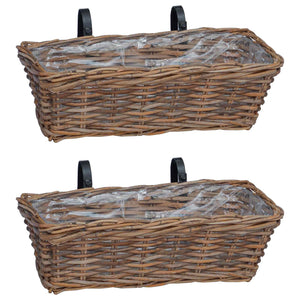 Hängender Blumentopf Korb Braun 2er-Set