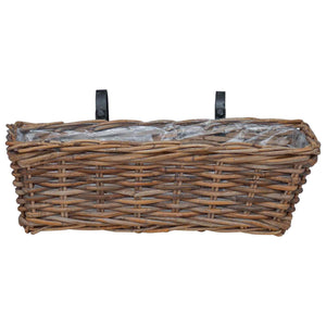 Hängender Blumentopf Korb Braun 2er-Set