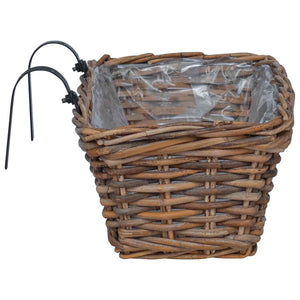 Hängender Blumentopf Korb Braun 2er-Set