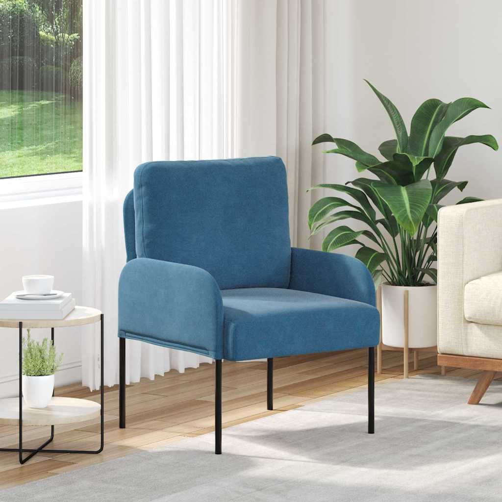 Blaue Sofas mit Kissen 55cm