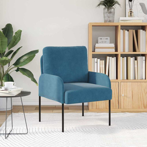 Blaue Sofas mit Kissen 55cm