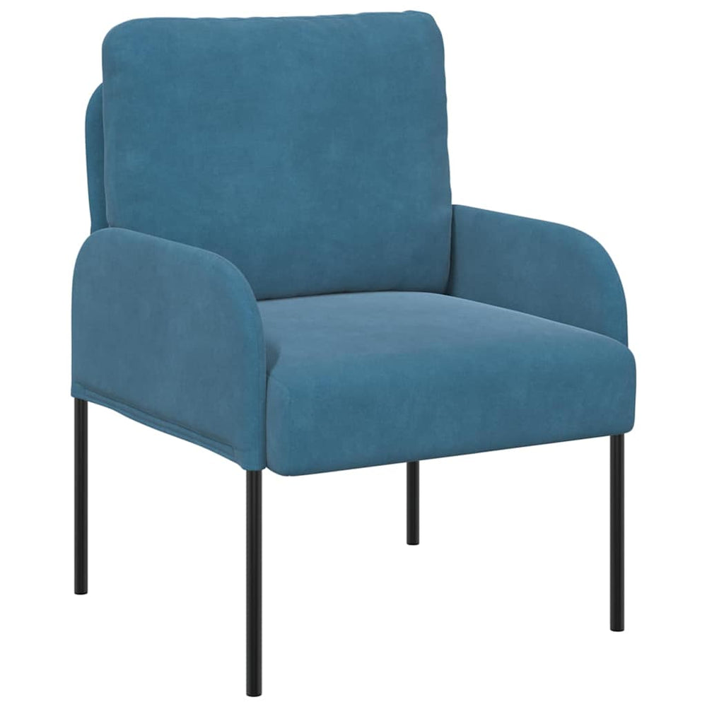 vidaXL Canapés avec coussins 55 cm Bleu Contreplaqué
