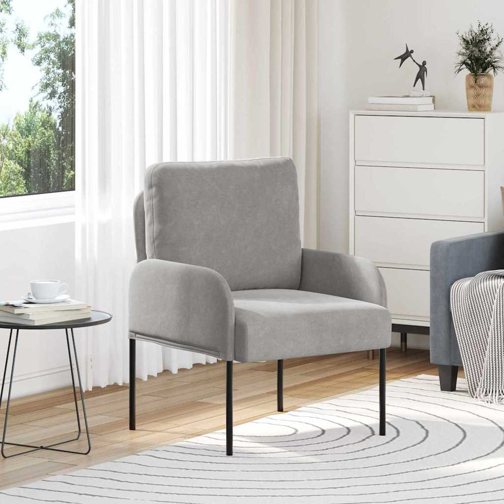 vidaXL Canapés avec coussins 55 cm gris clair contreplaqué