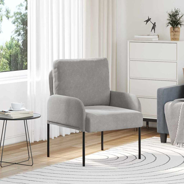 vidaXL Canapés avec coussins 55 cm gris clair contreplaqué