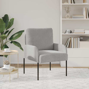 vidaXL Canapés avec coussins 55 cm gris clair contreplaqué