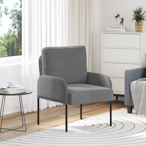 Sofa mit Kissen Dunkelgrau 55cm