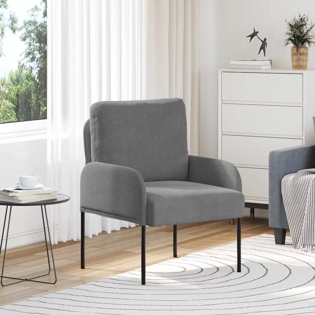 Sofa mit Kissen Dunkelgrau 55cm
