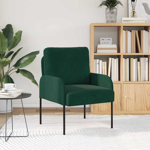 Dunkelgrünes Sofa mit Kissen
